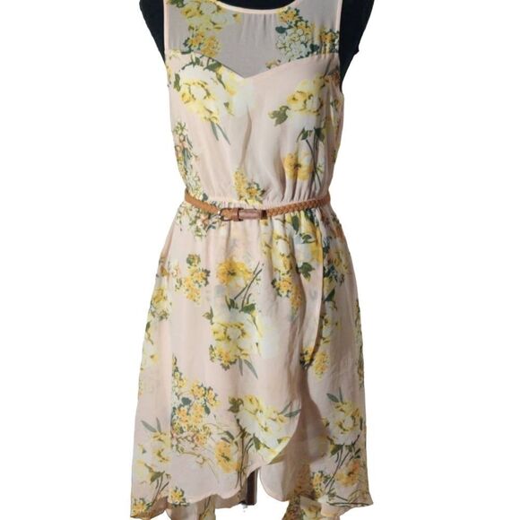 S Blush Floral High-Low Dress - As U Wish - Picture 1 of 5